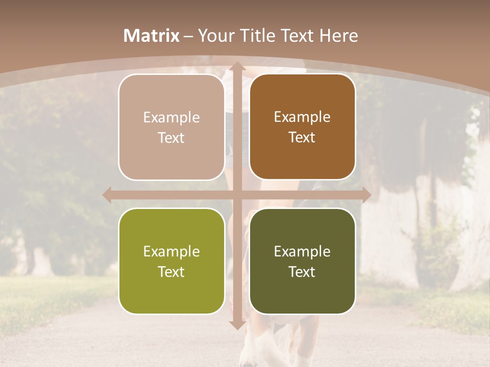 A Woman Running With A Dog On A Leash PowerPoint Template