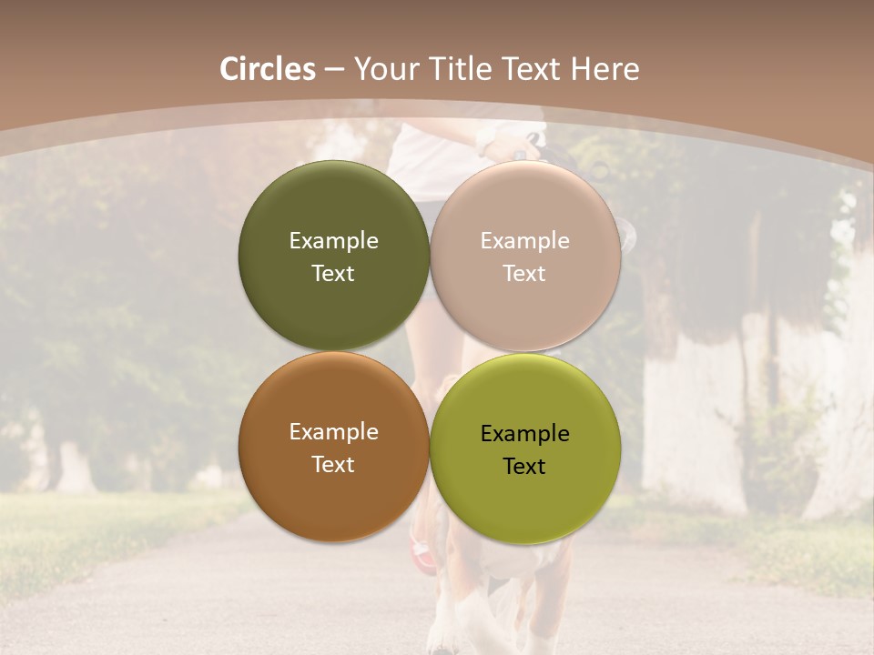 A Woman Running With A Dog On A Leash PowerPoint Template