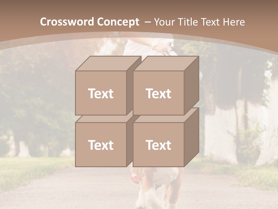 A Woman Running With A Dog On A Leash PowerPoint Template