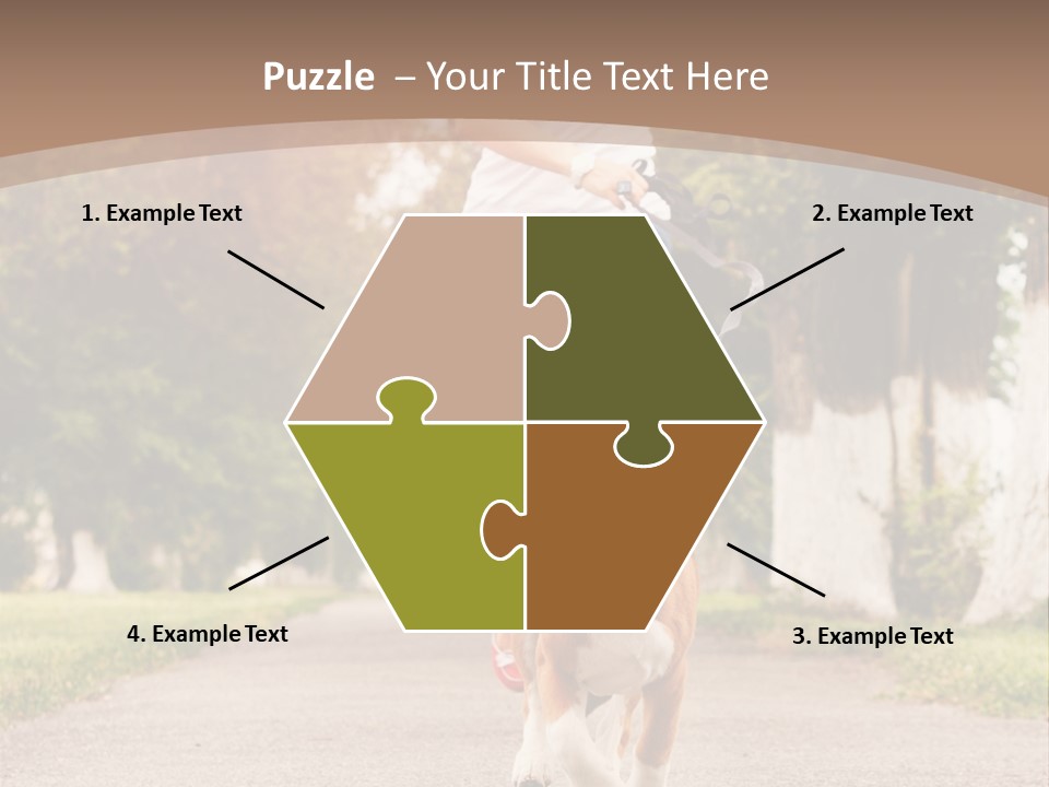 A Woman Running With A Dog On A Leash PowerPoint Template