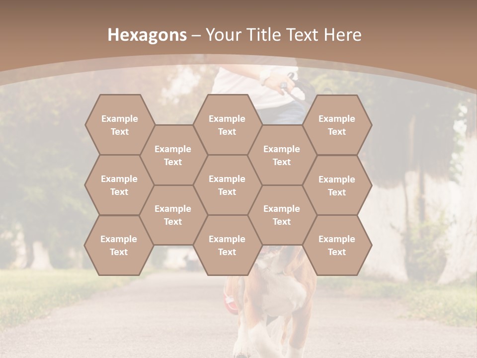 A Woman Running With A Dog On A Leash PowerPoint Template