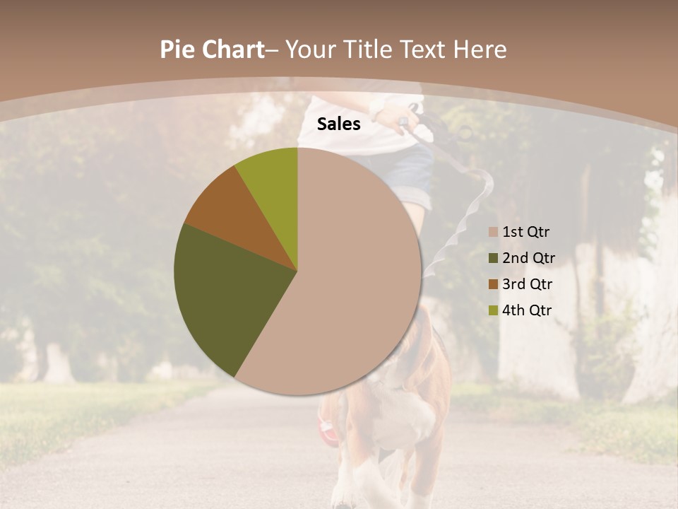 A Woman Running With A Dog On A Leash PowerPoint Template