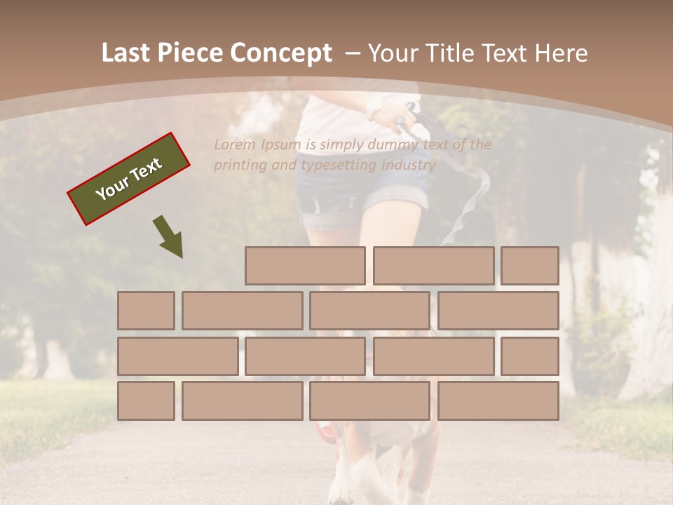 A Woman Running With A Dog On A Leash PowerPoint Template