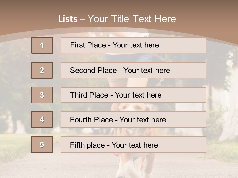 A Woman Running With A Dog On A Leash PowerPoint Template