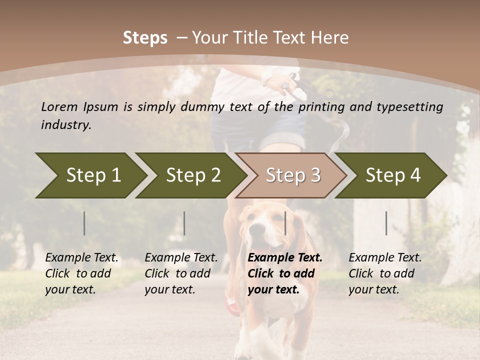 A Woman Running With A Dog On A Leash PowerPoint Template