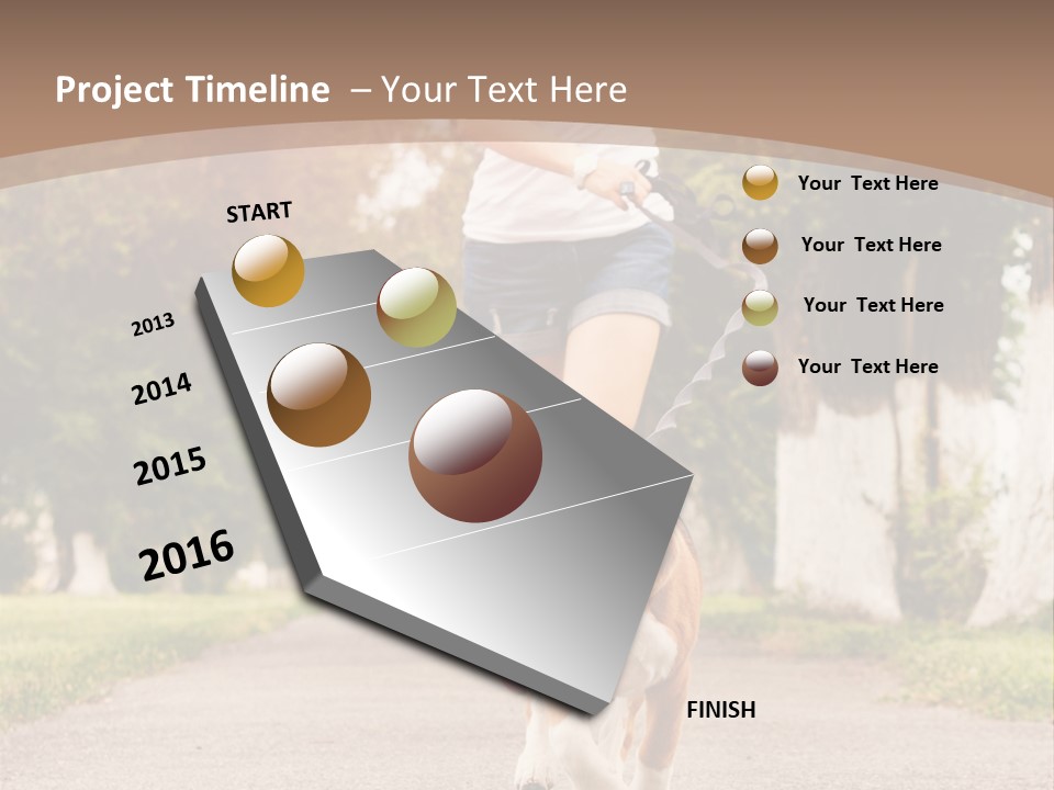 A Woman Running With A Dog On A Leash PowerPoint Template