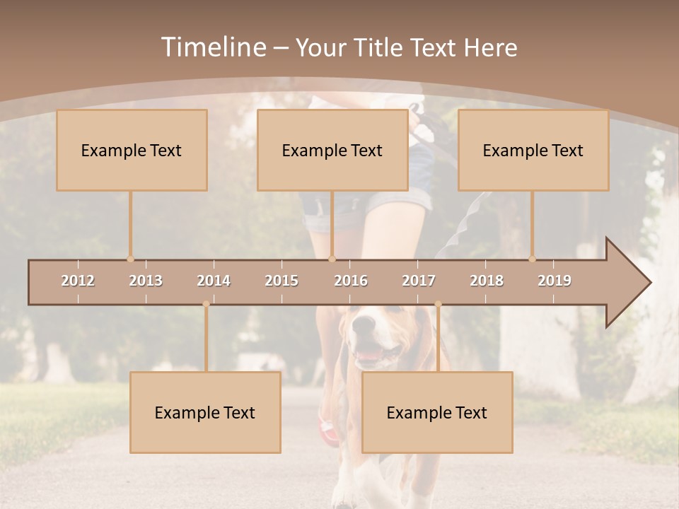 A Woman Running With A Dog On A Leash PowerPoint Template