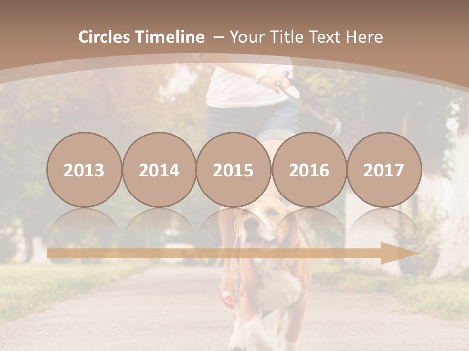 A Woman Running With A Dog On A Leash PowerPoint Template