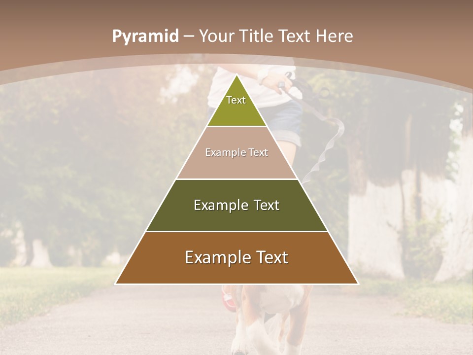 A Woman Running With A Dog On A Leash PowerPoint Template