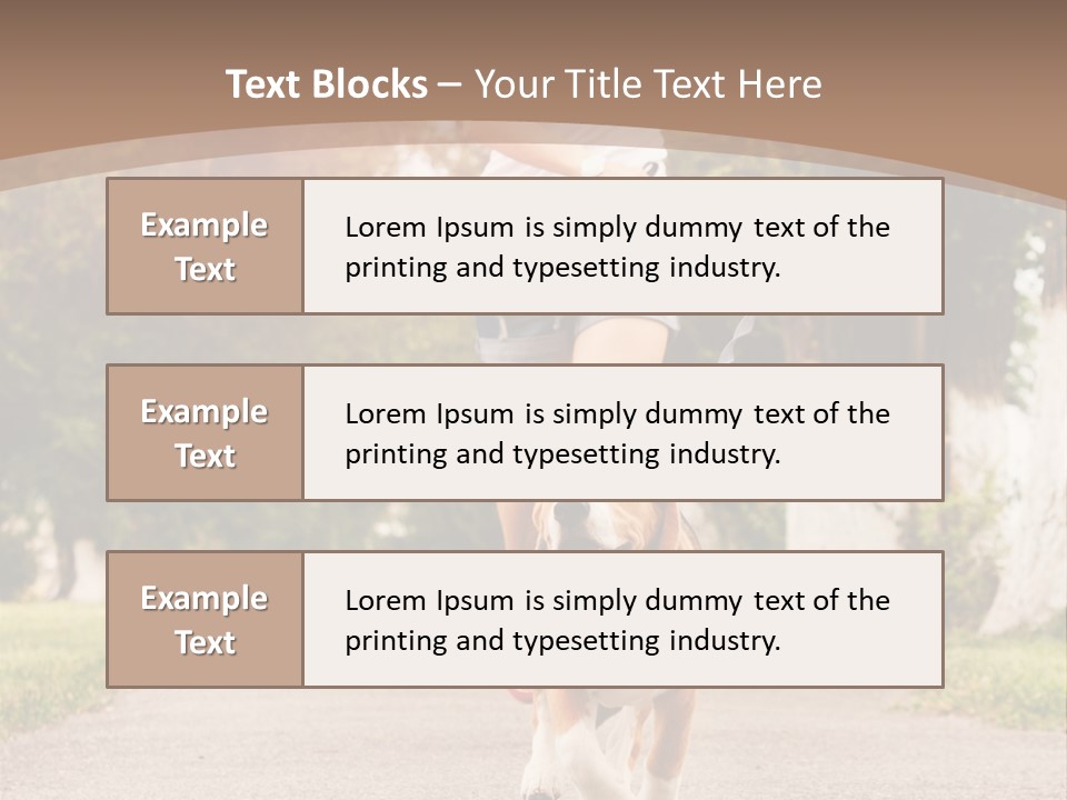 A Woman Running With A Dog On A Leash PowerPoint Template