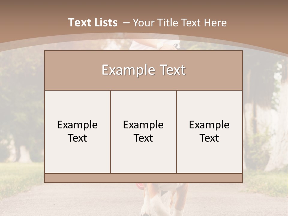 A Woman Running With A Dog On A Leash PowerPoint Template