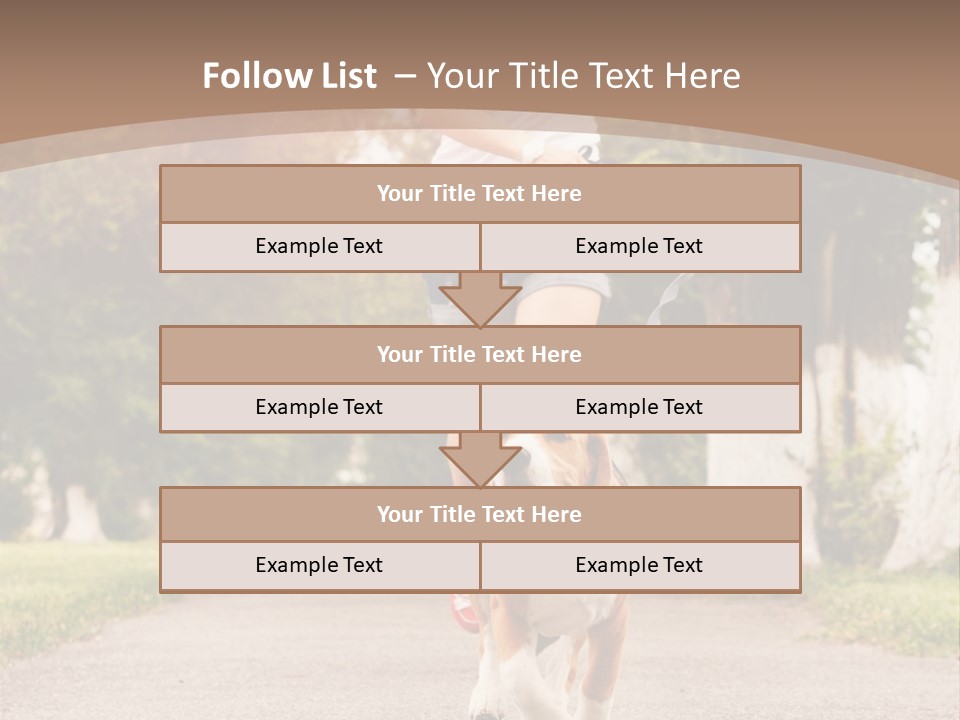 A Woman Running With A Dog On A Leash PowerPoint Template