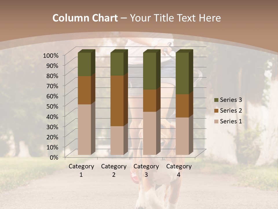 A Woman Running With A Dog On A Leash PowerPoint Template