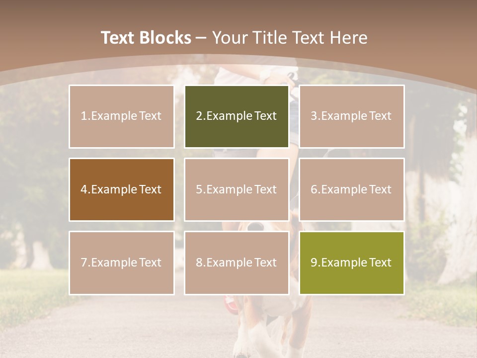 A Woman Running With A Dog On A Leash PowerPoint Template