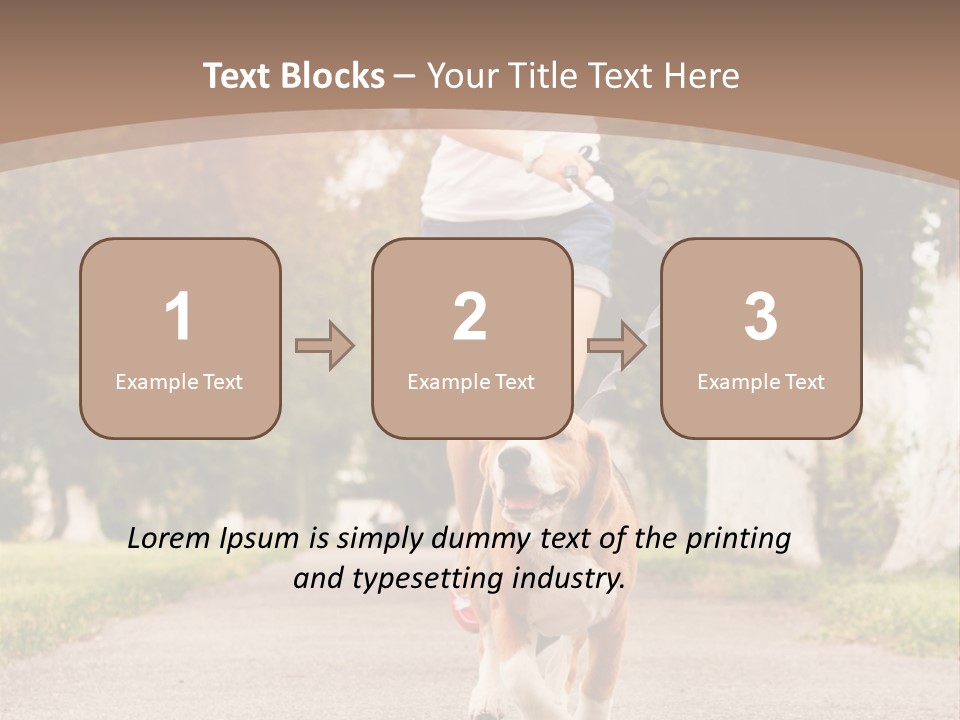 A Woman Running With A Dog On A Leash PowerPoint Template