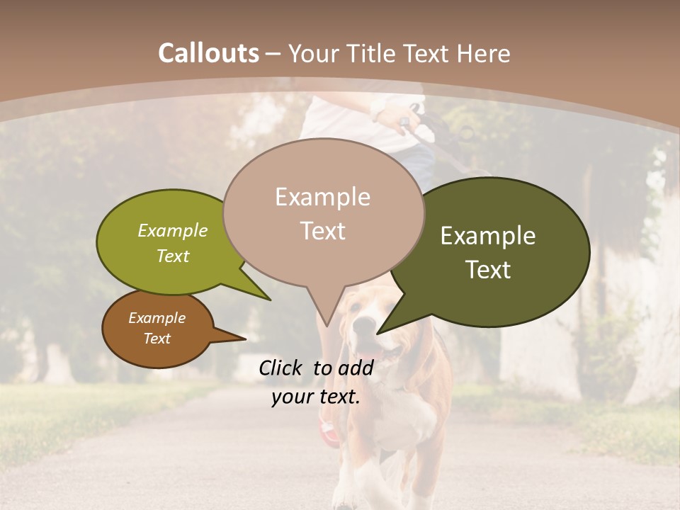 A Woman Running With A Dog On A Leash PowerPoint Template