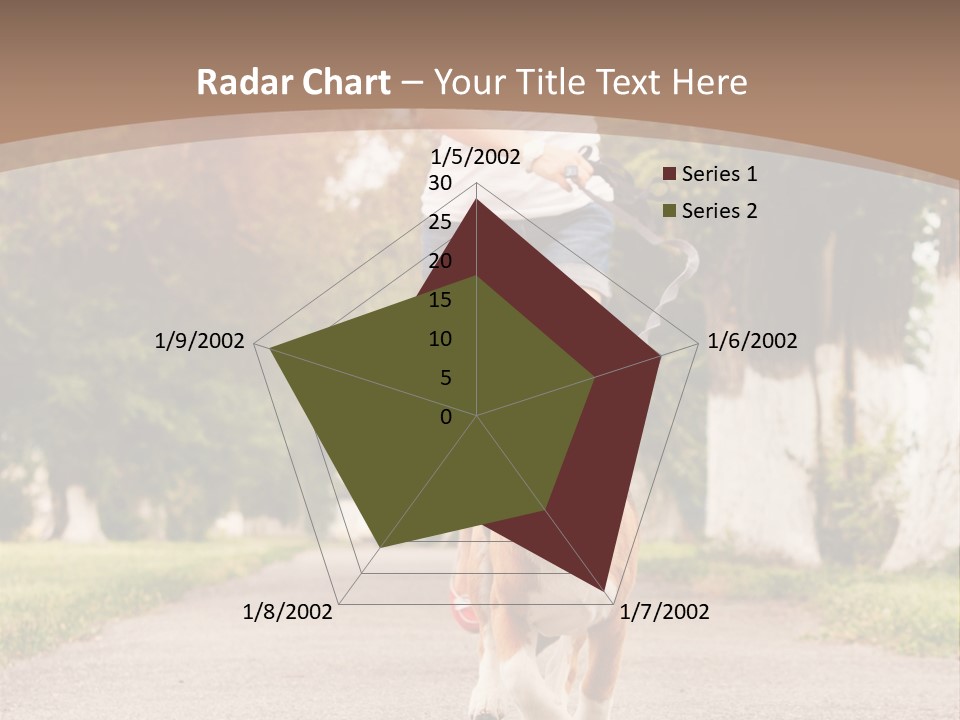 A Woman Running With A Dog On A Leash PowerPoint Template