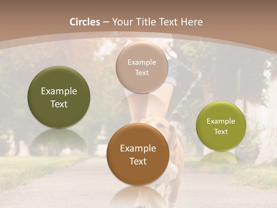 A Woman Running With A Dog On A Leash PowerPoint Template