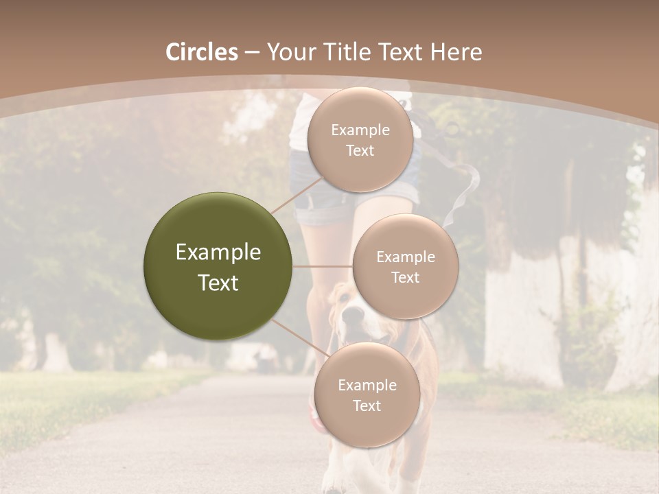 A Woman Running With A Dog On A Leash PowerPoint Template