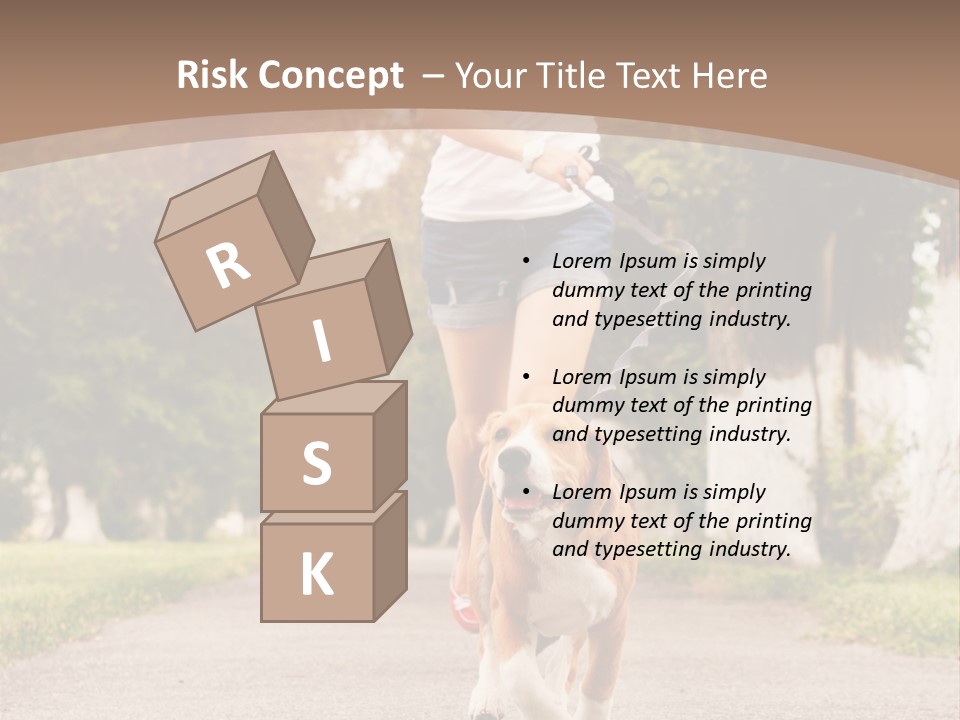 A Woman Running With A Dog On A Leash PowerPoint Template