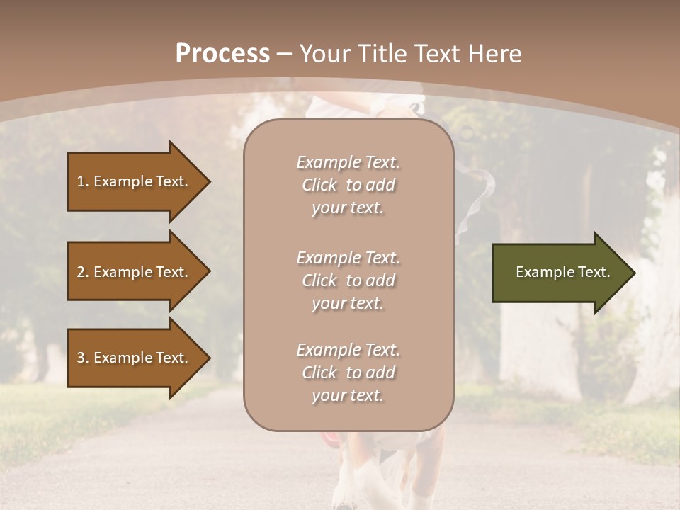 A Woman Running With A Dog On A Leash PowerPoint Template