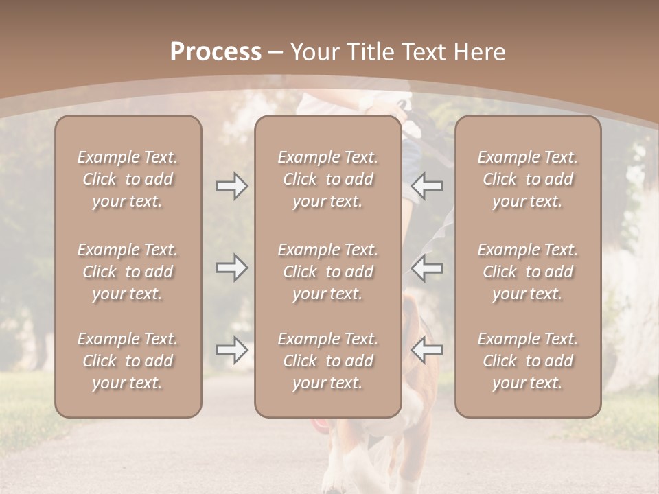 A Woman Running With A Dog On A Leash PowerPoint Template