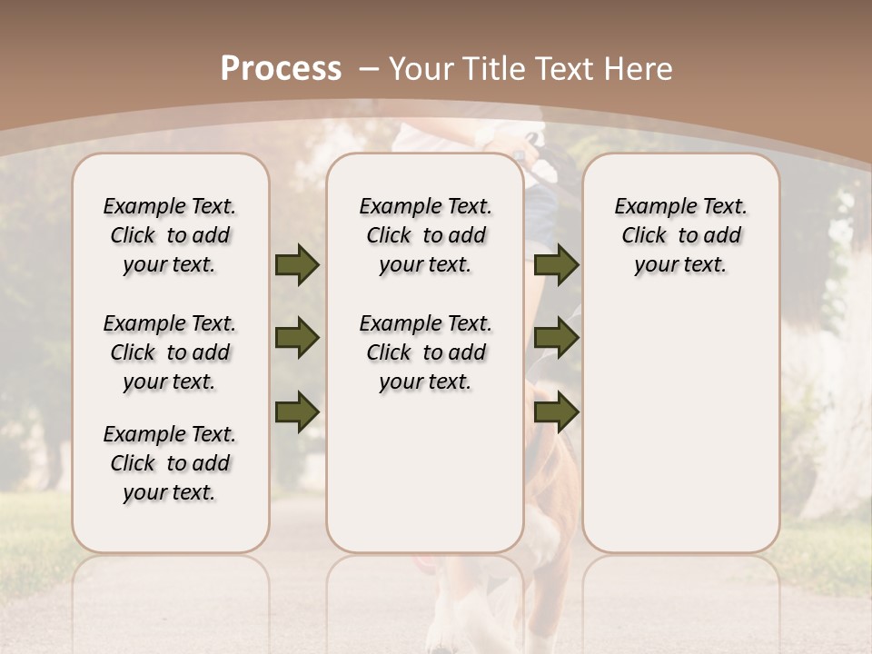 A Woman Running With A Dog On A Leash PowerPoint Template