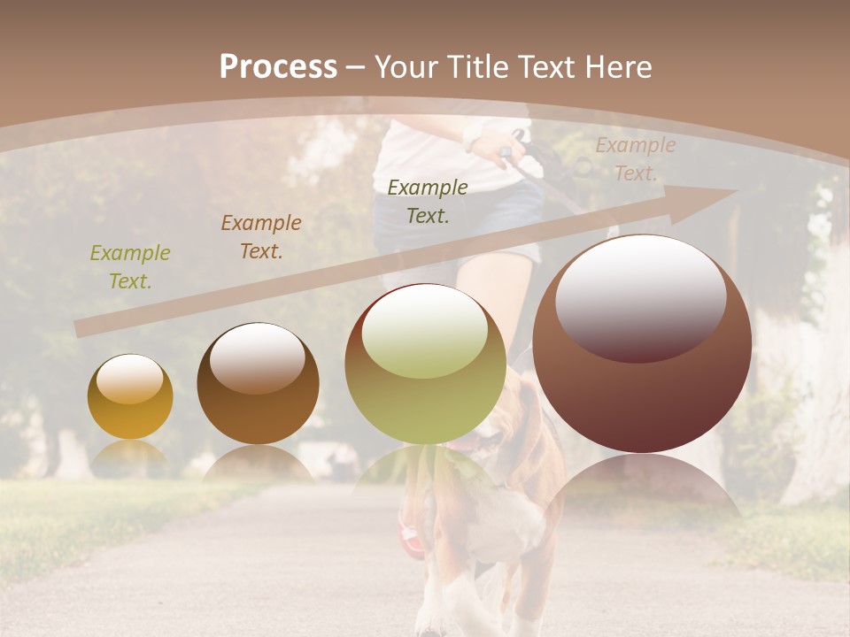 A Woman Running With A Dog On A Leash PowerPoint Template