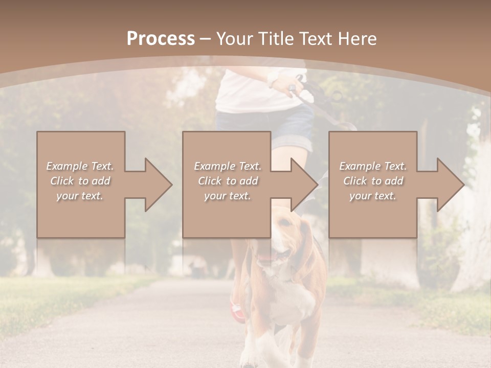 A Woman Running With A Dog On A Leash PowerPoint Template