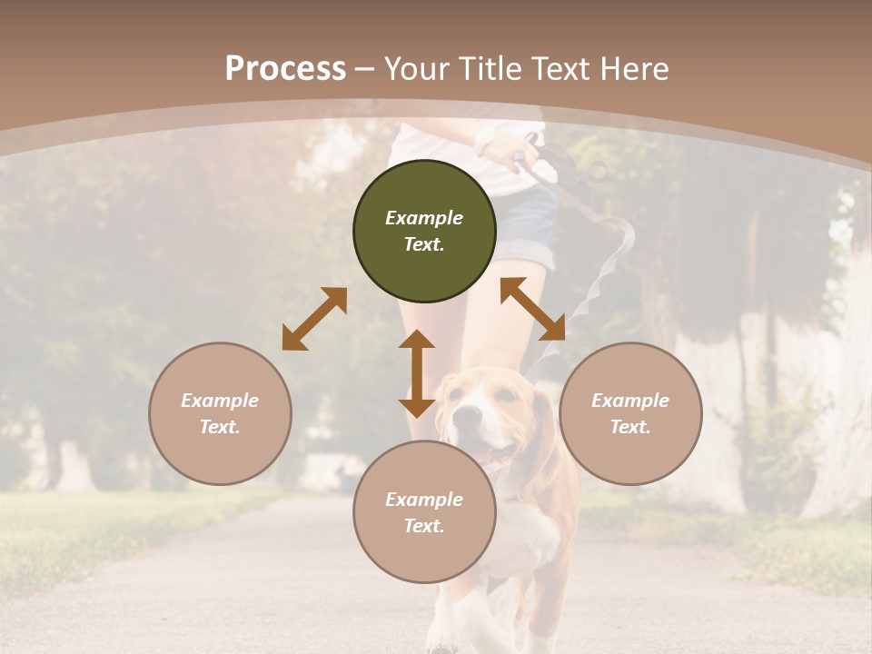 A Woman Running With A Dog On A Leash PowerPoint Template