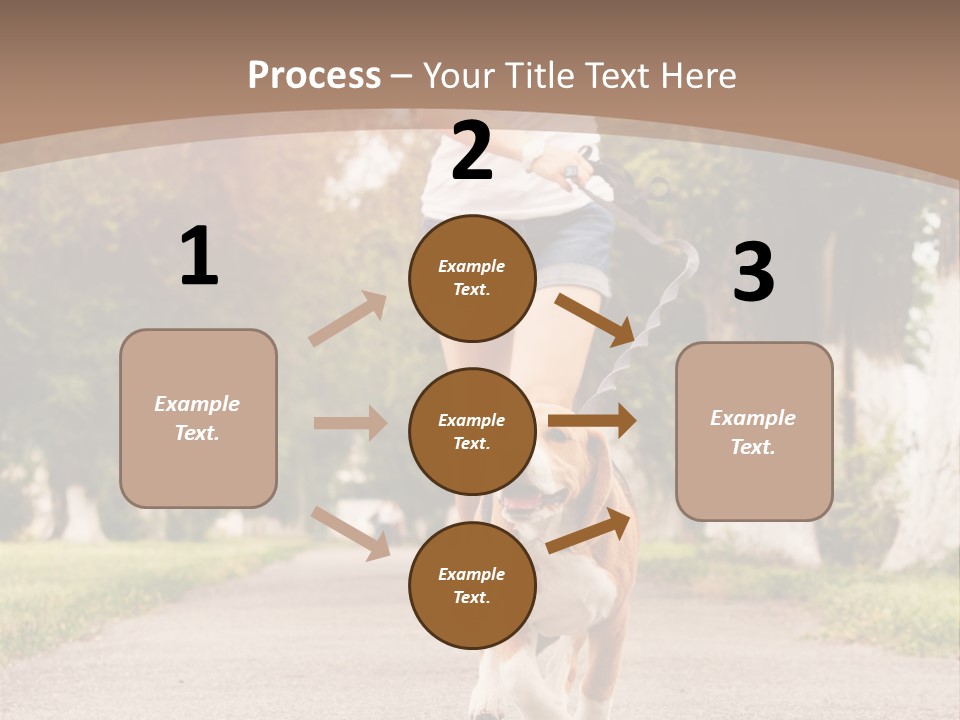 A Woman Running With A Dog On A Leash PowerPoint Template