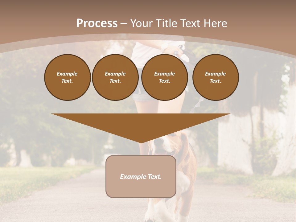 A Woman Running With A Dog On A Leash PowerPoint Template