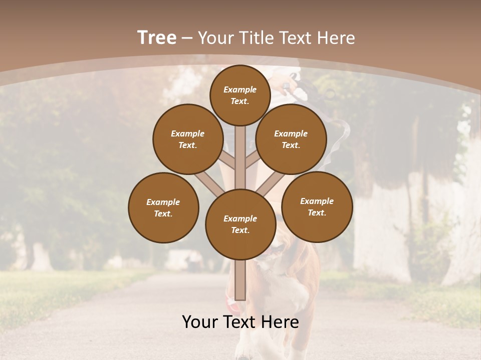 A Woman Running With A Dog On A Leash PowerPoint Template