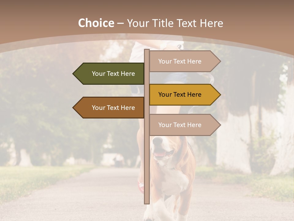 A Woman Running With A Dog On A Leash PowerPoint Template