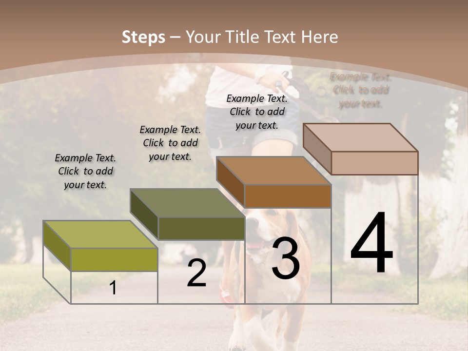 A Woman Running With A Dog On A Leash PowerPoint Template