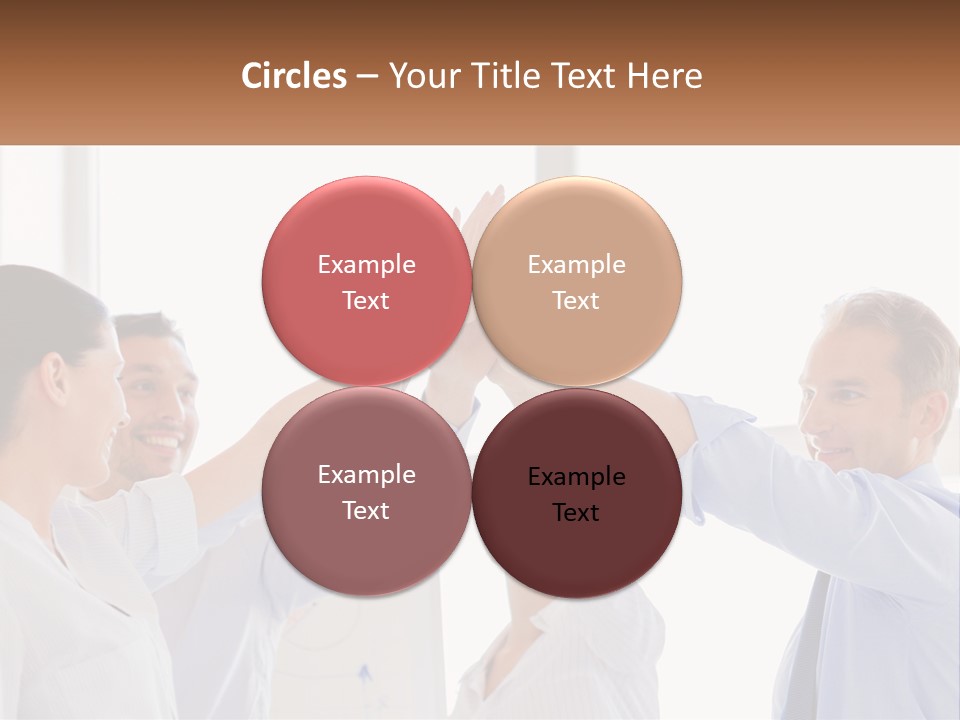 A Group Of People Holding Their Hands High In The Air PowerPoint Template