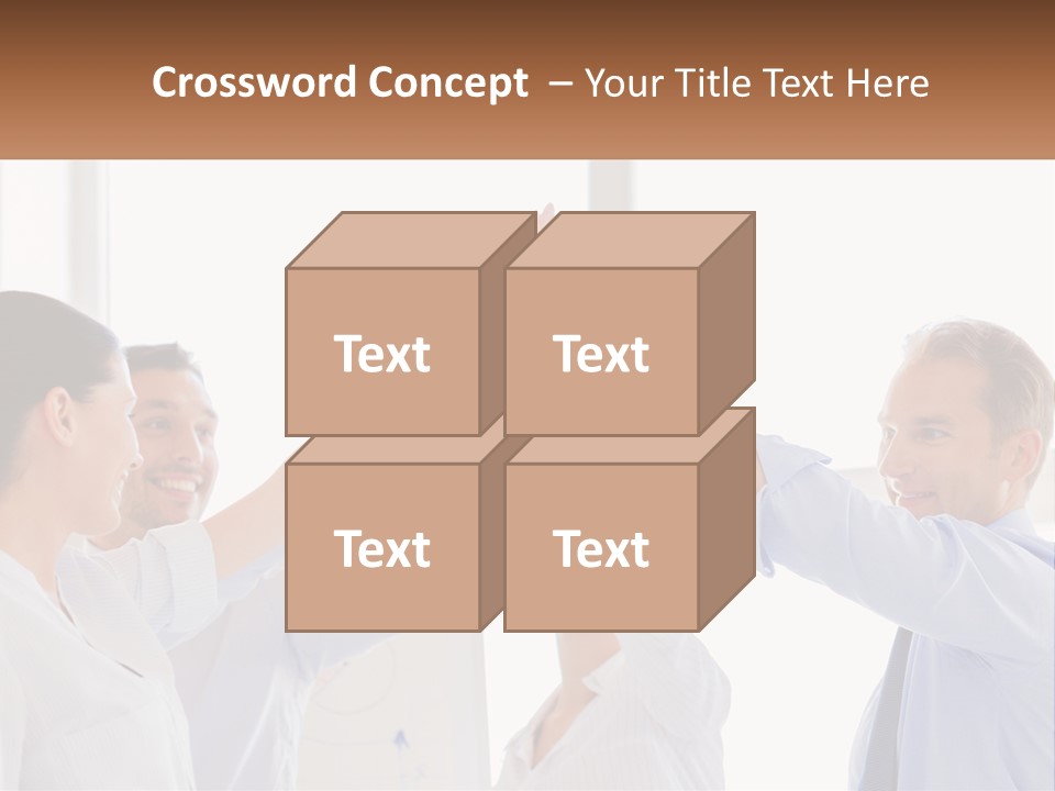 A Group Of People Holding Their Hands High In The Air PowerPoint Template
