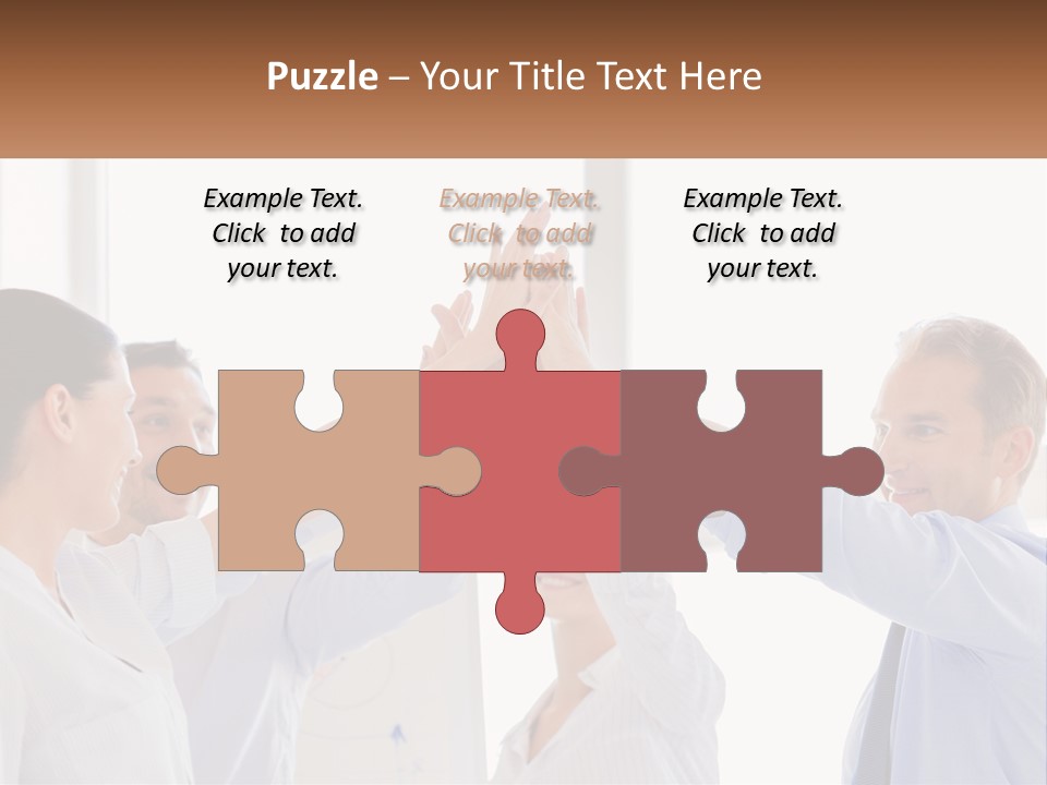 A Group Of People Holding Their Hands High In The Air PowerPoint Template