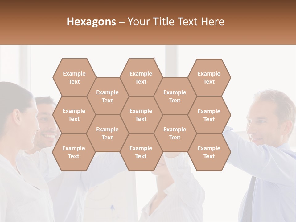 A Group Of People Holding Their Hands High In The Air PowerPoint Template