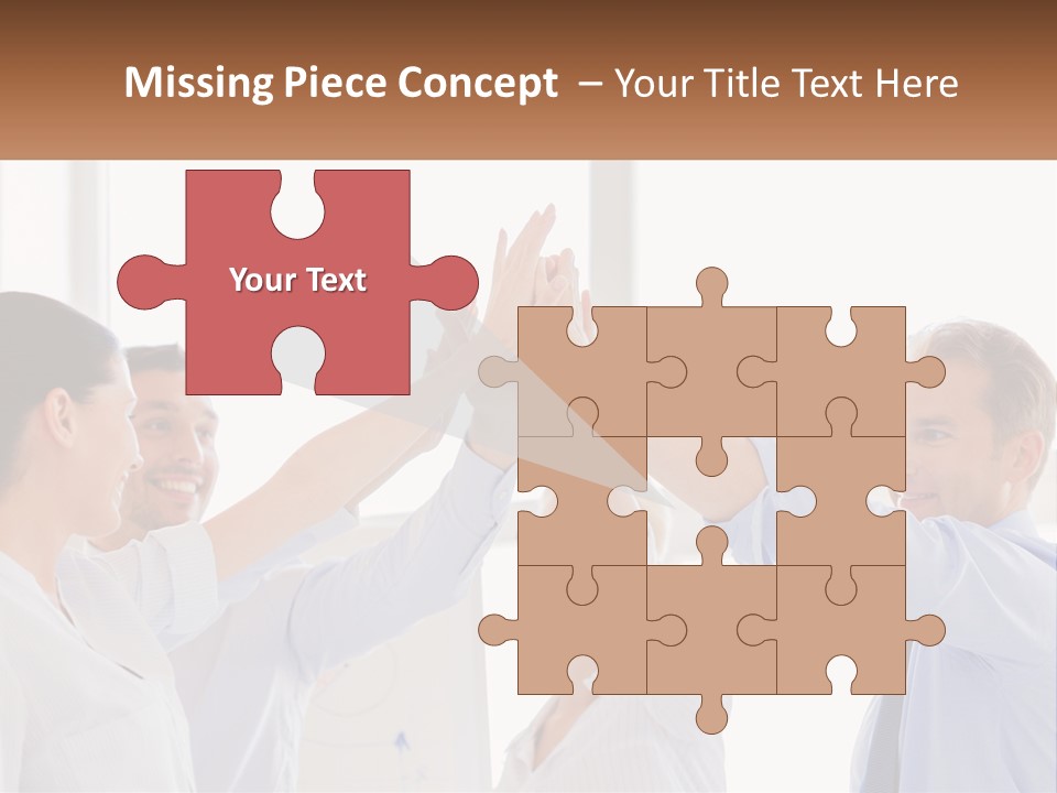 A Group Of People Holding Their Hands High In The Air PowerPoint Template