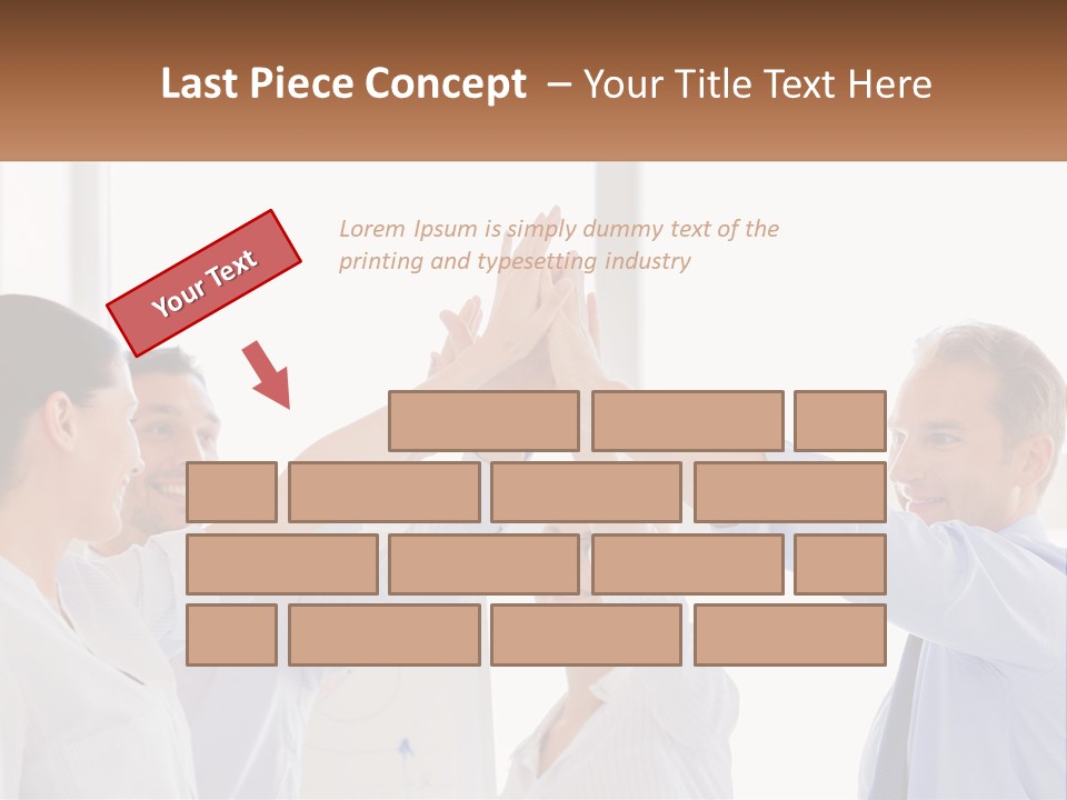 A Group Of People Holding Their Hands High In The Air PowerPoint Template