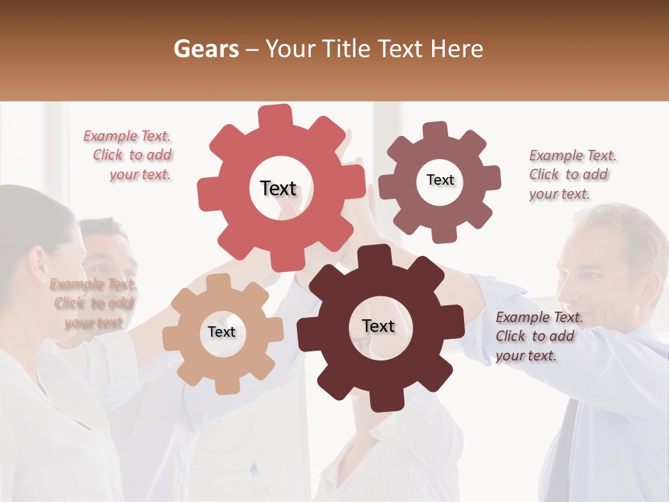 A Group Of People Holding Their Hands High In The Air PowerPoint Template