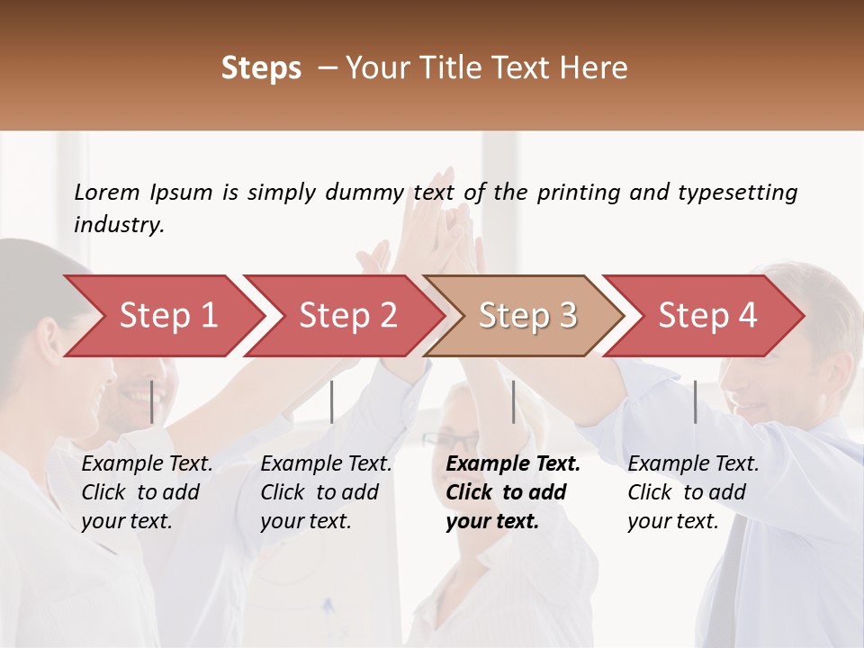 A Group Of People Holding Their Hands High In The Air PowerPoint Template