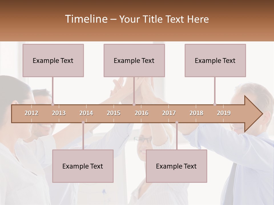 A Group Of People Holding Their Hands High In The Air PowerPoint Template