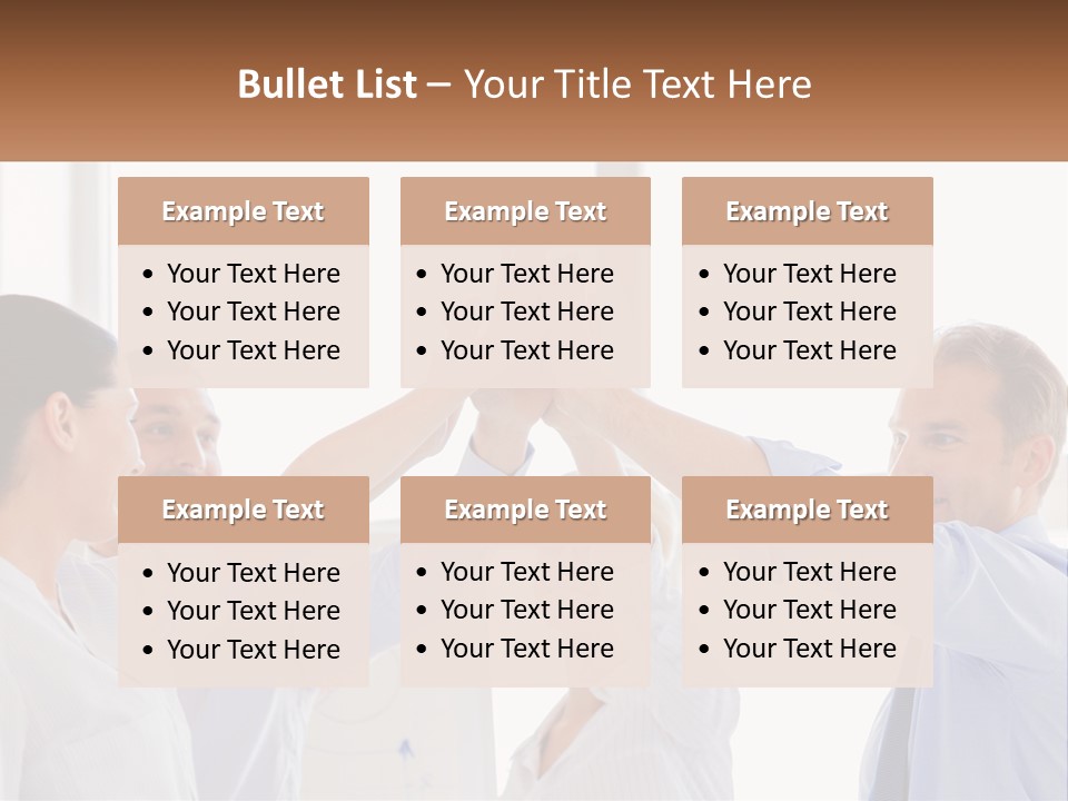 A Group Of People Holding Their Hands High In The Air PowerPoint Template