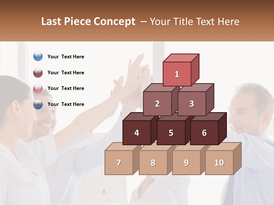 A Group Of People Holding Their Hands High In The Air PowerPoint Template