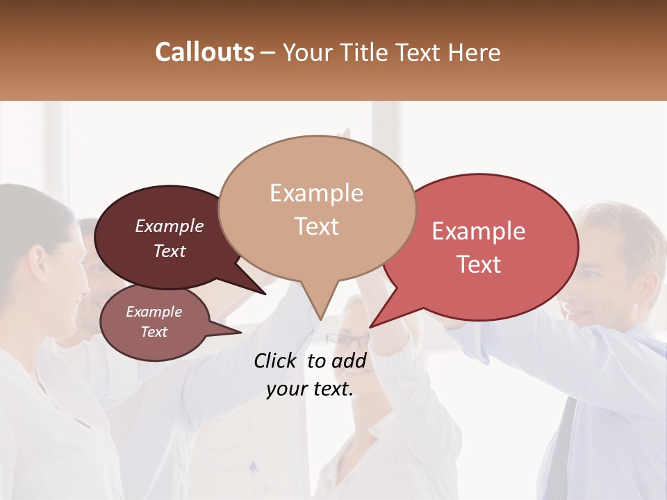 A Group Of People Holding Their Hands High In The Air PowerPoint Template