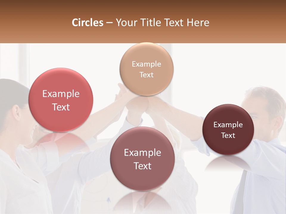 A Group Of People Holding Their Hands High In The Air PowerPoint Template