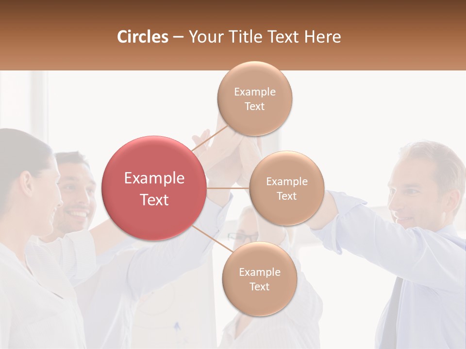 A Group Of People Holding Their Hands High In The Air PowerPoint Template