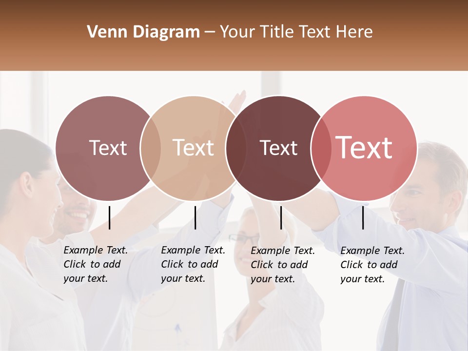 A Group Of People Holding Their Hands High In The Air PowerPoint Template